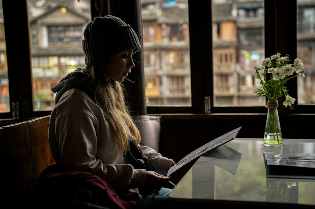 japanese woman reading script